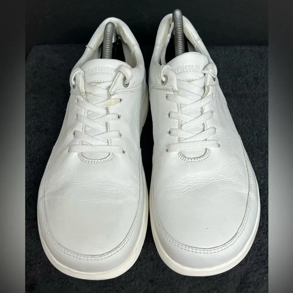 Birkenstock Manitoba Mens White Leather Comfort Shoes Size 41 US 8M CLEAN